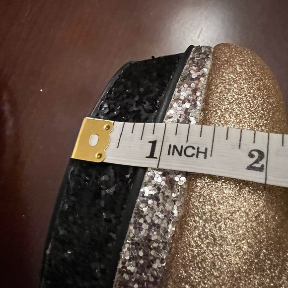 Betsey Johnson Seann Platform Glitter shoes Gold Silver Black Stilettos size 10 - Picture 6 of 8